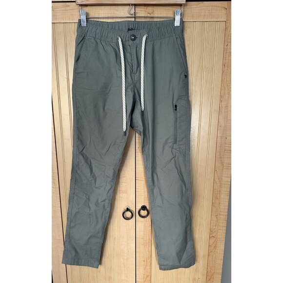 Vuori Pants Womens Size XS Olive Green Ripstop Mid Rise Full Length Zip Pocket - Picture 1 of 6